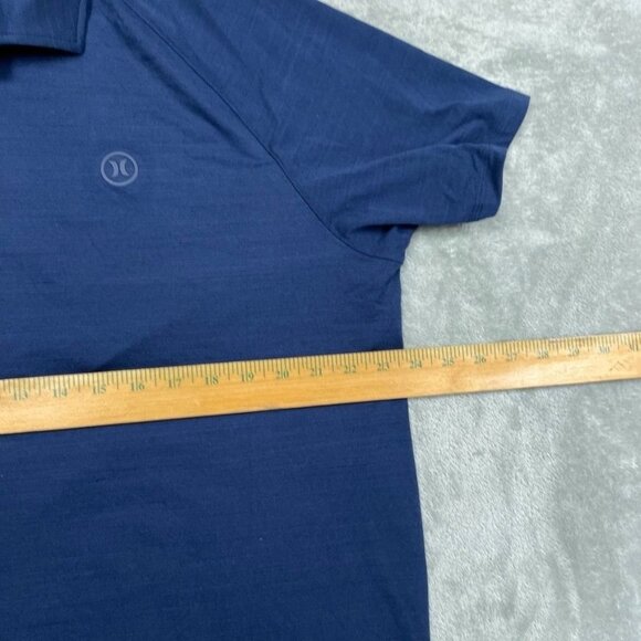 Hurley Men’s Polo Shirt Navy XL Polyester Blend Lightweight a0682 - Picture 4 of 6